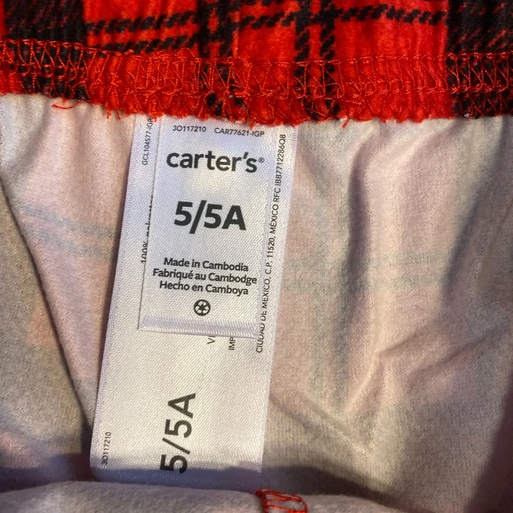 📌🆕 Carter's • Plaid • Fleece • Pajama Pants